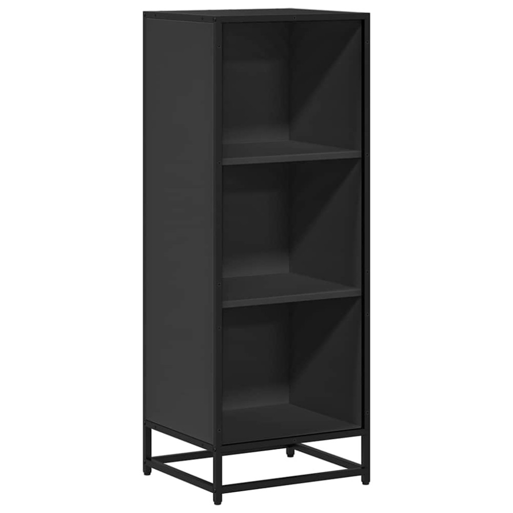 ντουλάπι βιβλίων vidaXL Μαύρο 40x35x107,5 cm Κατασκευασμένο ξύλο