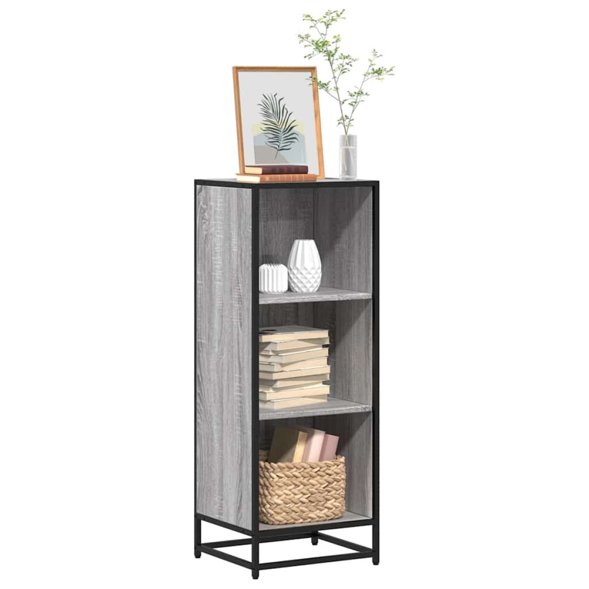 vidaXL Ντουλάπι βιβλίων Γκρι Sonoma 40x35x107,5 cm Κατασκευασμένο ξύλο