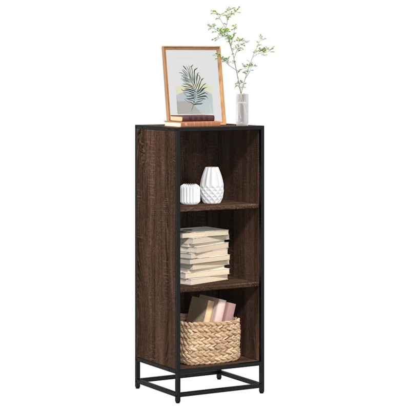 vidaXL Ντουλάπι βιβλίων καφέ δρυς 40x35x107,5 cm Κατασκευασμένο ξύλο