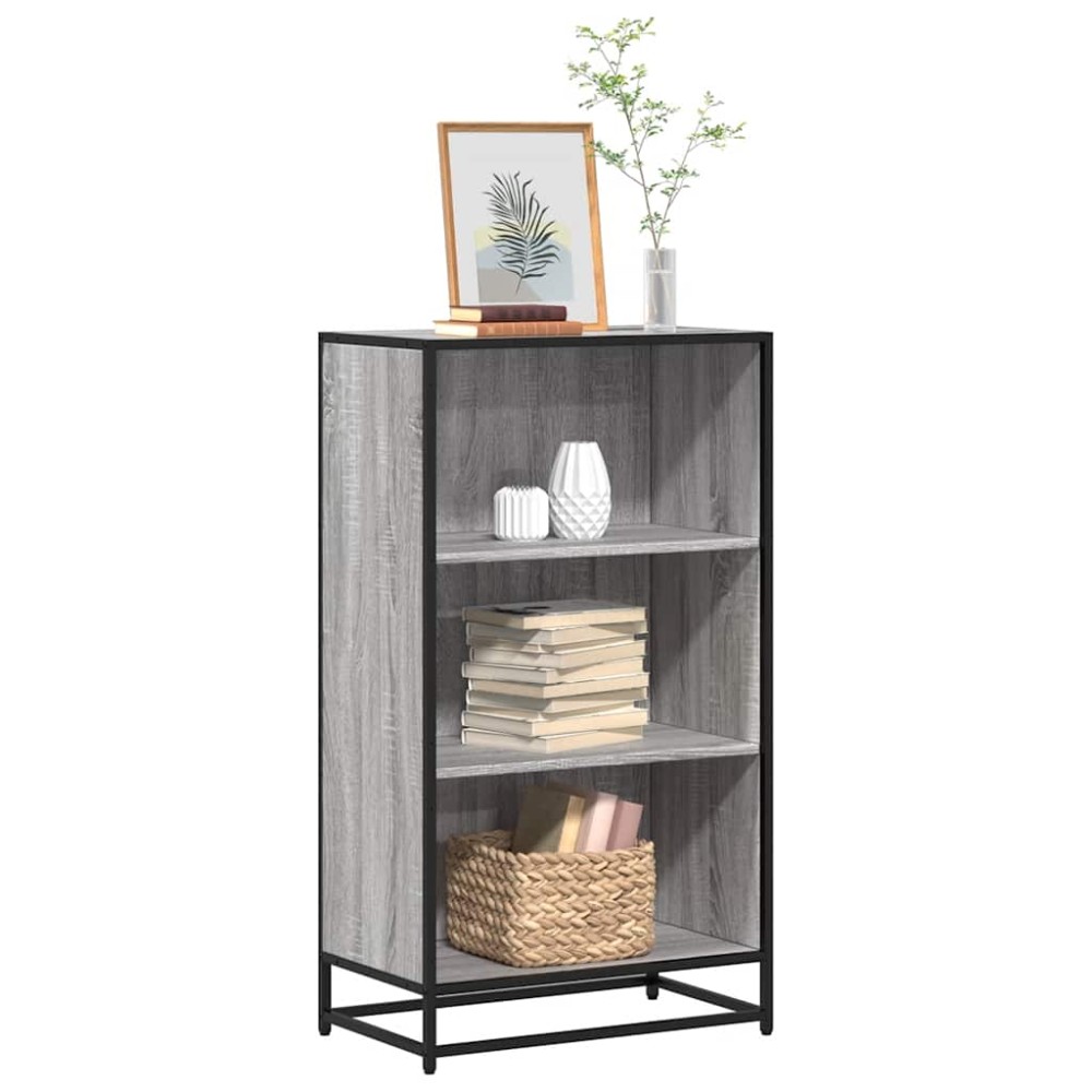 vidaXL Ντουλάπι βιβλίων Γκρι Sonoma 60x35x107,5 cm Κατασκευασμένο ξύλο