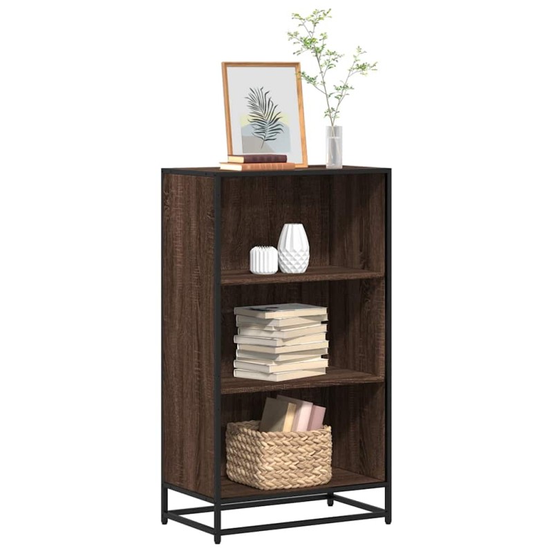 vidaXL Ντουλάπι βιβλίων καφέ δρυς 60x35x107,5 cm Κατασκευασμένο ξύλο