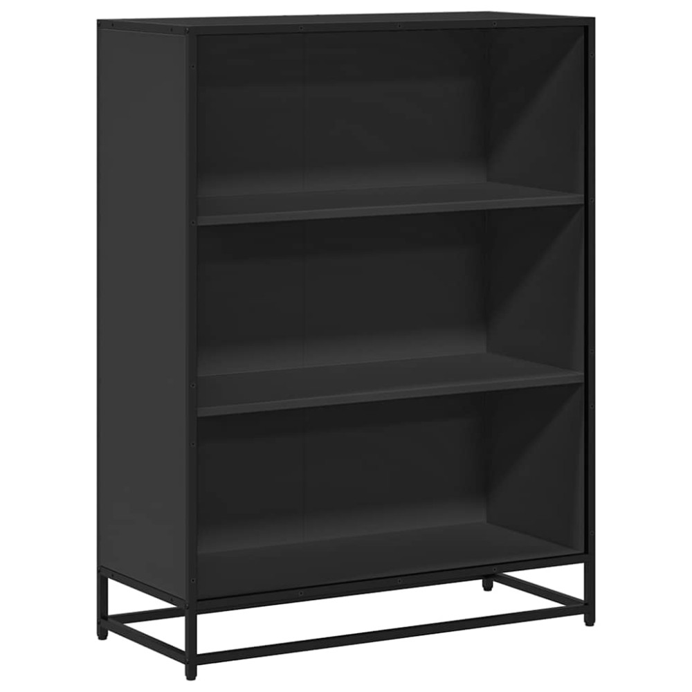 vidaXL Βιβλιοθήκη Μαύρο 80,5x35x107,5 εκ. από Επεξεργασμένο Ξύλο