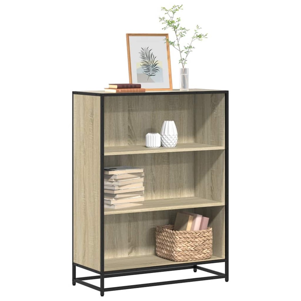 vidaXL Βιβλιοθήκη Χρώμα Sonoma Δρυς 80,5x35x107,5 εκ. Μοριοσανίδα