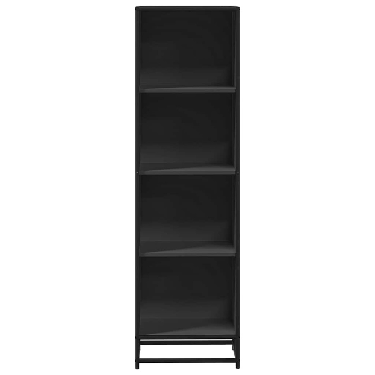 vidaXL Βιβλιοθήκη με 5 Ράφια Μαύρη 40x35x139 εκ. Επεξεργασμένο Ξύλο