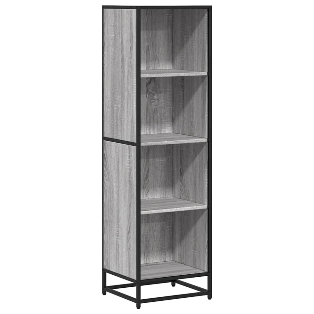 vidaXL Βιβλιοθήκη Γκρι Sonoma 40x35x139 εκ. από Επεξεργασμένο Ξύλο