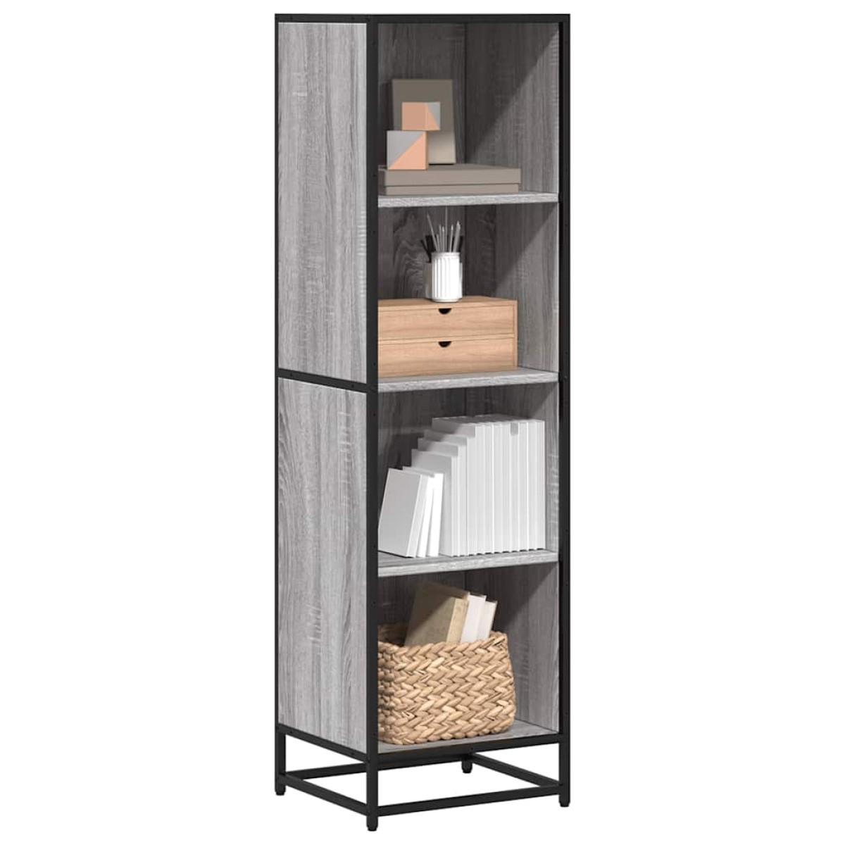 vidaXL Βιβλιοθήκη Γκρι Sonoma 40x35x139 εκ. από Επεξεργασμένο Ξύλο