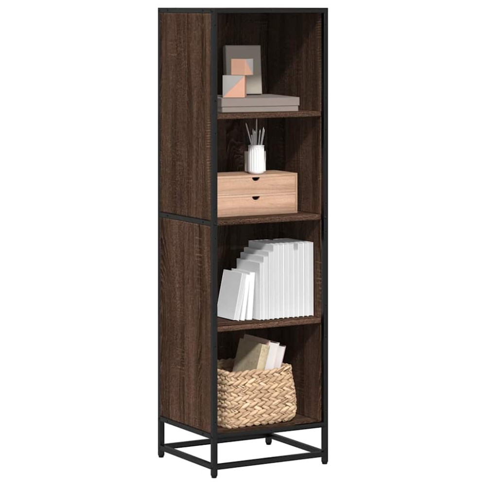 vidaXL Βιβλιοθήκη Καφέ Δρυς 40x35x139 εκ. από Επεξεργασμένο Ξύλο