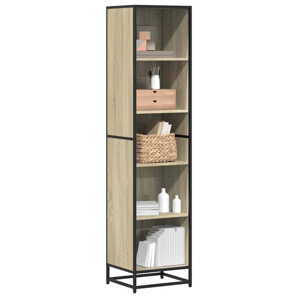 vidaXL Βιβλιοθήκη Χρώμα Sonoma Δρυς 40x35x170,5 εκ. Μοριοσανίδα