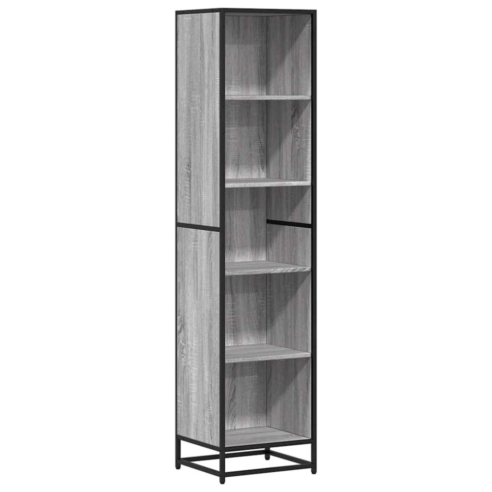 vidaXL Βιβλιοθήκη Γκρι Sonoma 40x35x170,5 εκ. από Επεξεργασμένο Ξύλο
