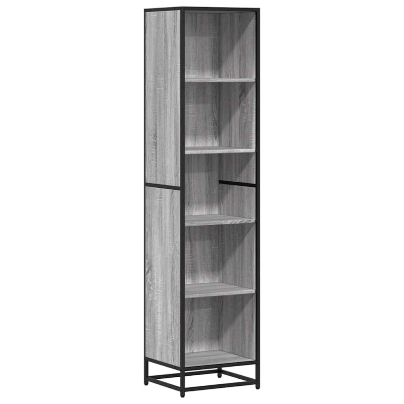 vidaXL Βιβλιοθήκη Γκρι Sonoma 40x35x170,5 εκ. από Επεξεργασμένο Ξύλο