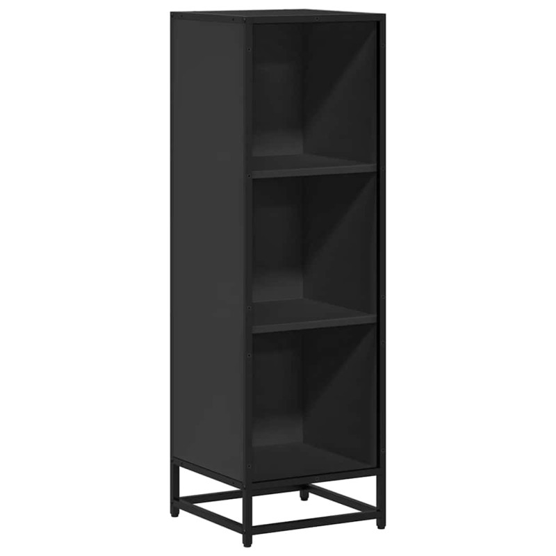 vidaXL Βιβλιοθήκη Μαύρο 33,5x33x107,5 εκ. από Επεξεργασμένο Ξύλο