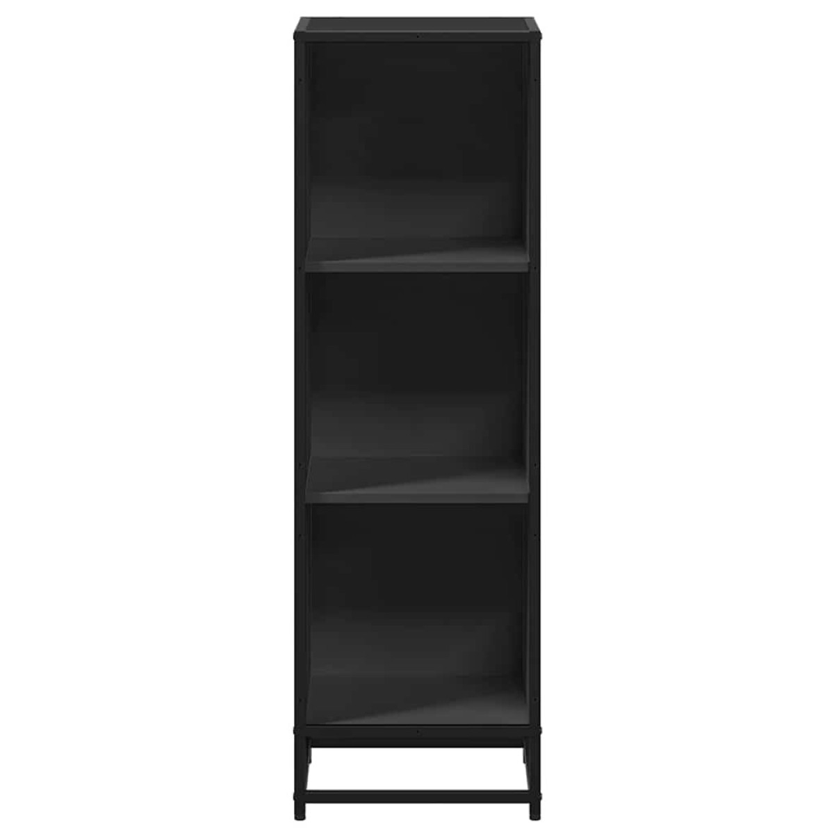 vidaXL Βιβλιοθήκη Μαύρο 33,5x33x107,5 εκ. από Επεξεργασμένο Ξύλο