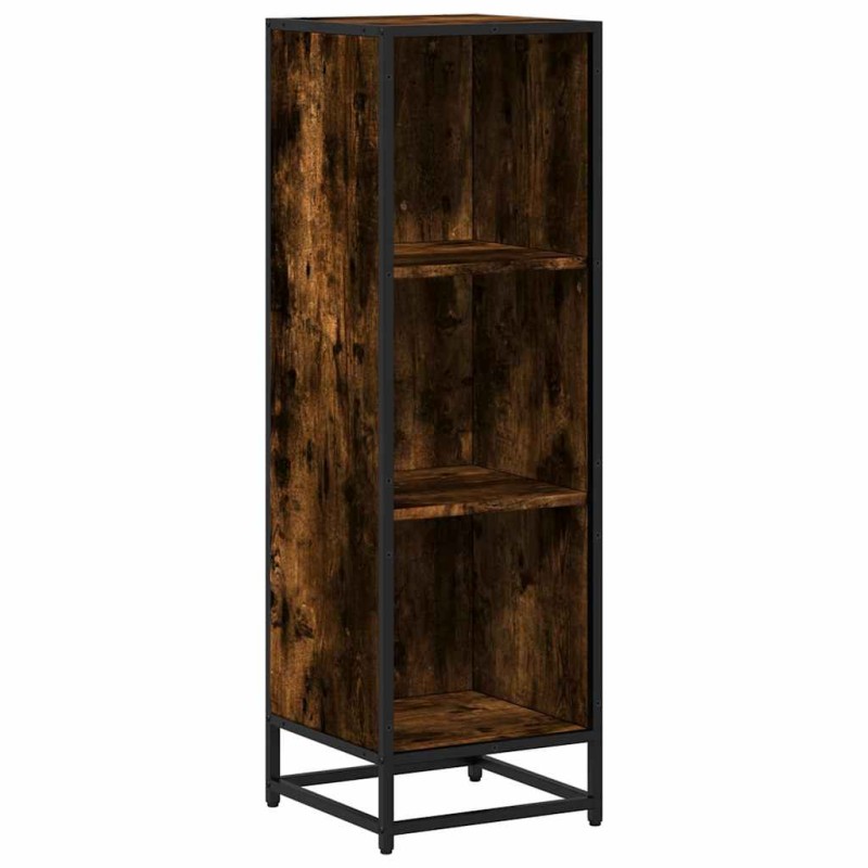vidaXL Βιβλιοθήκη Καπνιστή Δρυς 33,5x33x107,5εκ από Επεξεργασμένο Ξύλο