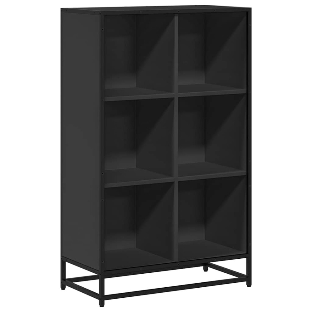 vidaXL Βιβλιοθήκη Μαύρο 65,5x33x107,5 εκ. από Επεξεργασμένο Ξύλο
