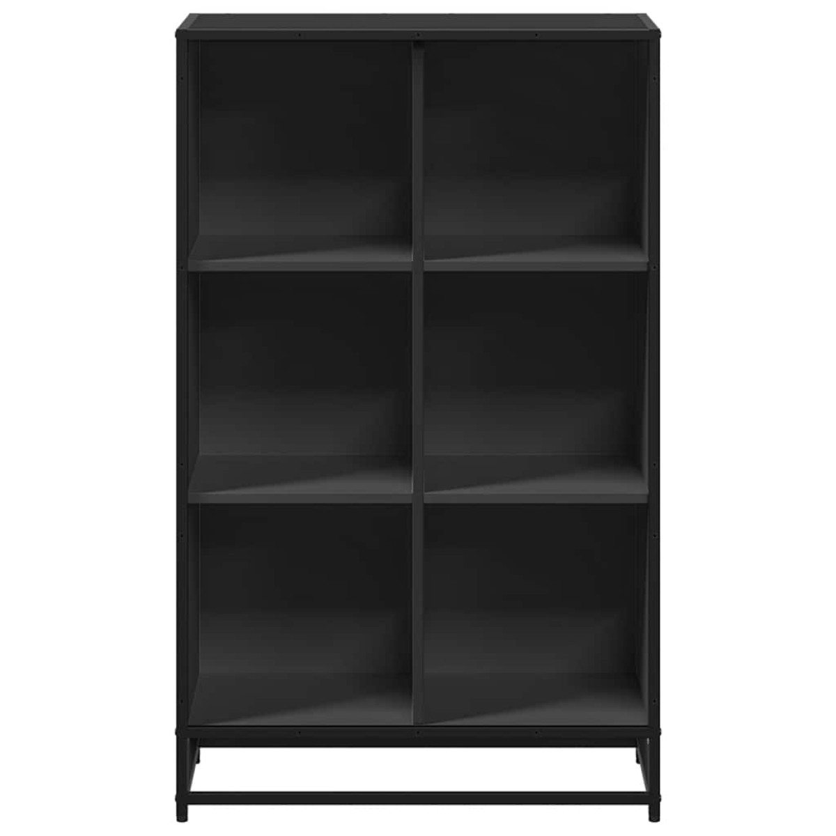 vidaXL Βιβλιοθήκη Μαύρο 65,5x33x107,5 εκ. από Επεξεργασμένο Ξύλο