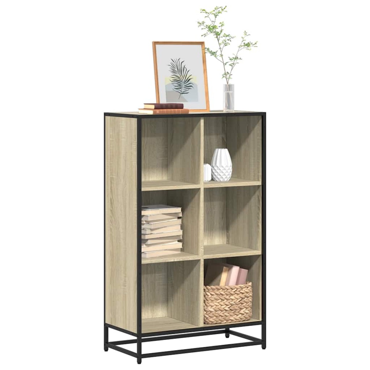 vidaXL Βιβλιοθήκη Χρώμα Sonoma Δρυς 65,5x33x107,5 εκ. Μοριοσανίδα