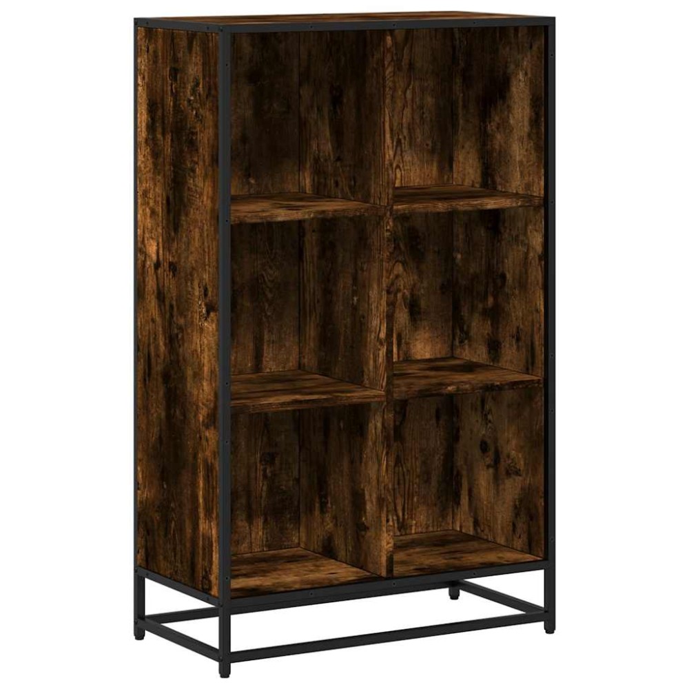vidaXL Βιβλιοθήκη Καπνιστή Δρυς 65,5x33x107,5εκ από Επεξεργασμένο Ξύλο
