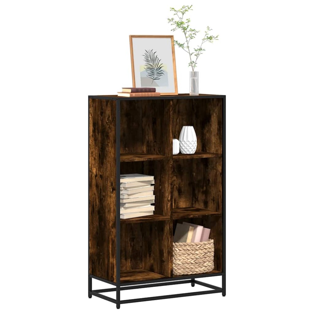 vidaXL Βιβλιοθήκη Καπνιστή Δρυς 65,5x33x107,5εκ από Επεξεργασμένο Ξύλο