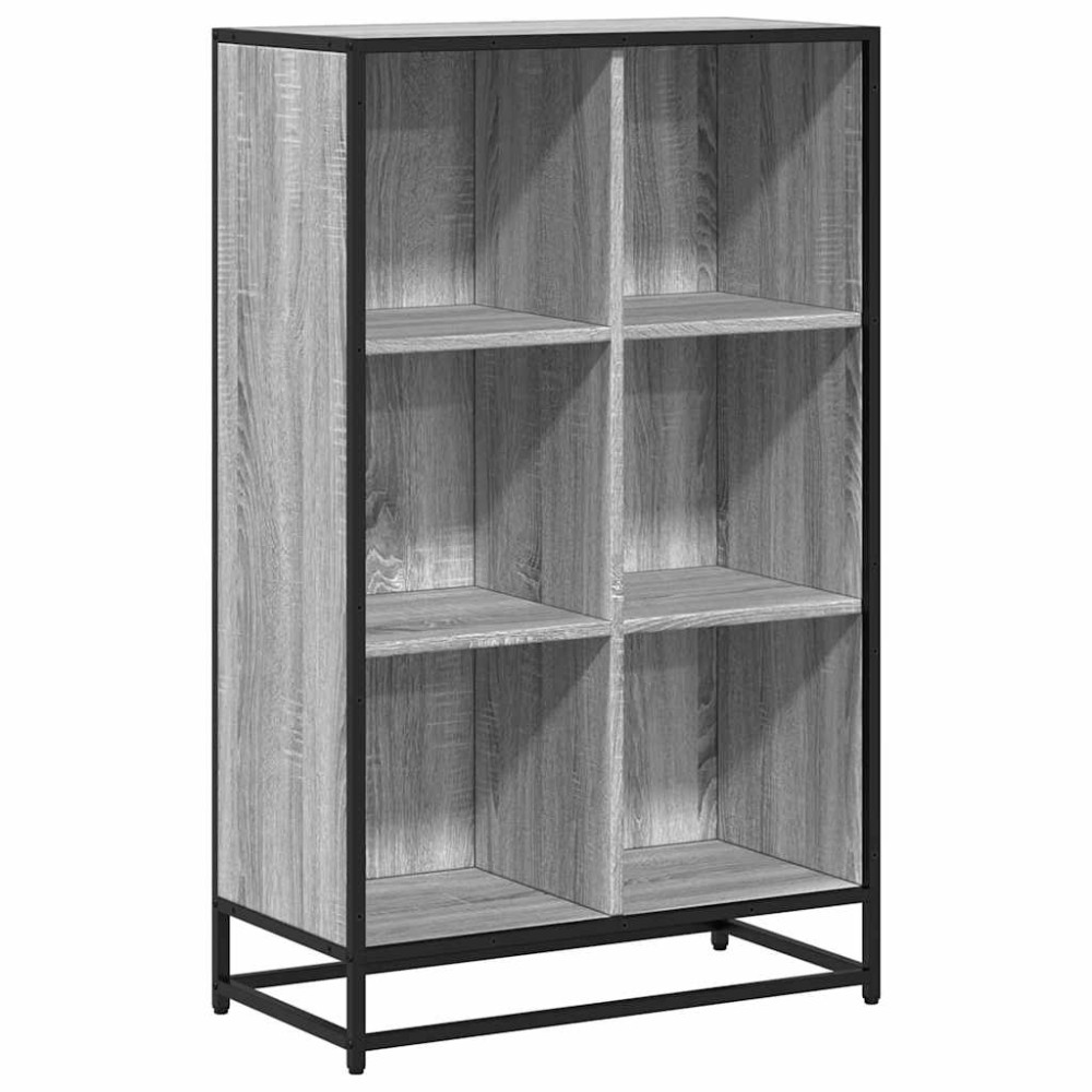 vidaXL Βιβλιοθήκη Γκρι sonoma 65,5x33x107,5 εκ. Επεξεργασμένο Ξύλο