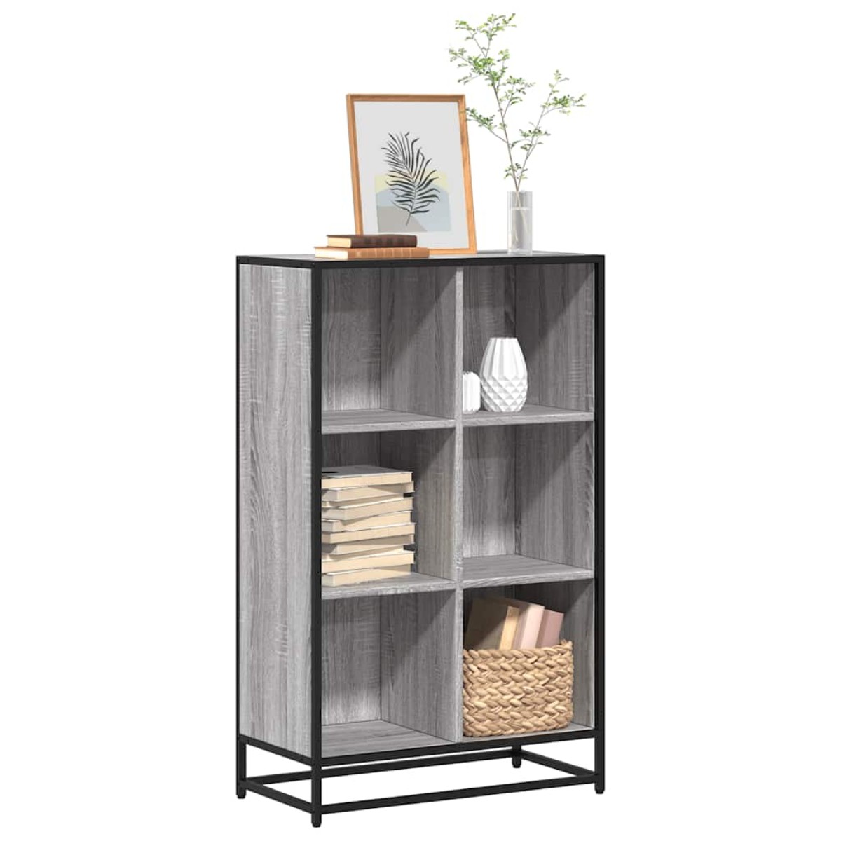 vidaXL Βιβλιοθήκη Γκρι sonoma 65,5x33x107,5 εκ. Επεξεργασμένο Ξύλο