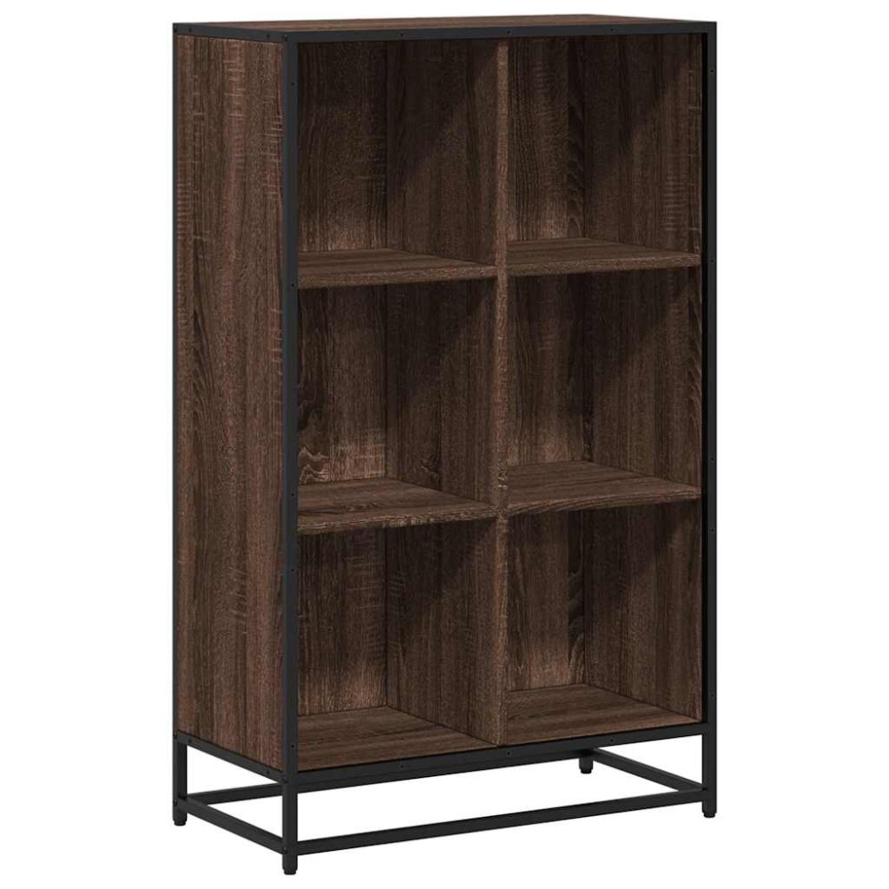 vidaXL Βιβλιοθήκη Καφέ Δρυς 65,5x33x107,5 εκ. από Επεξεργασμένο Ξύλο