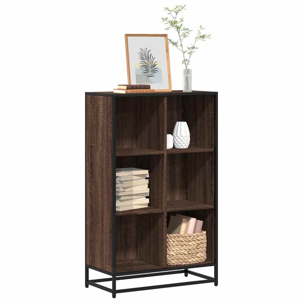 vidaXL Βιβλιοθήκη Καφέ Δρυς 65,5x33x107,5 εκ. από Επεξεργασμένο Ξύλο