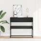 vidaXL Τραπέζι Κονσόλα Μαύρο 90x35x80 εκ. Επεξεργασμένο Ξύλο