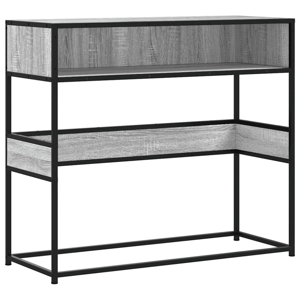 vidaXL Τραπέζι κονσόλας Γκρίζο Σονόμα 90x35x80 cm Ξύλινη κατασκευή