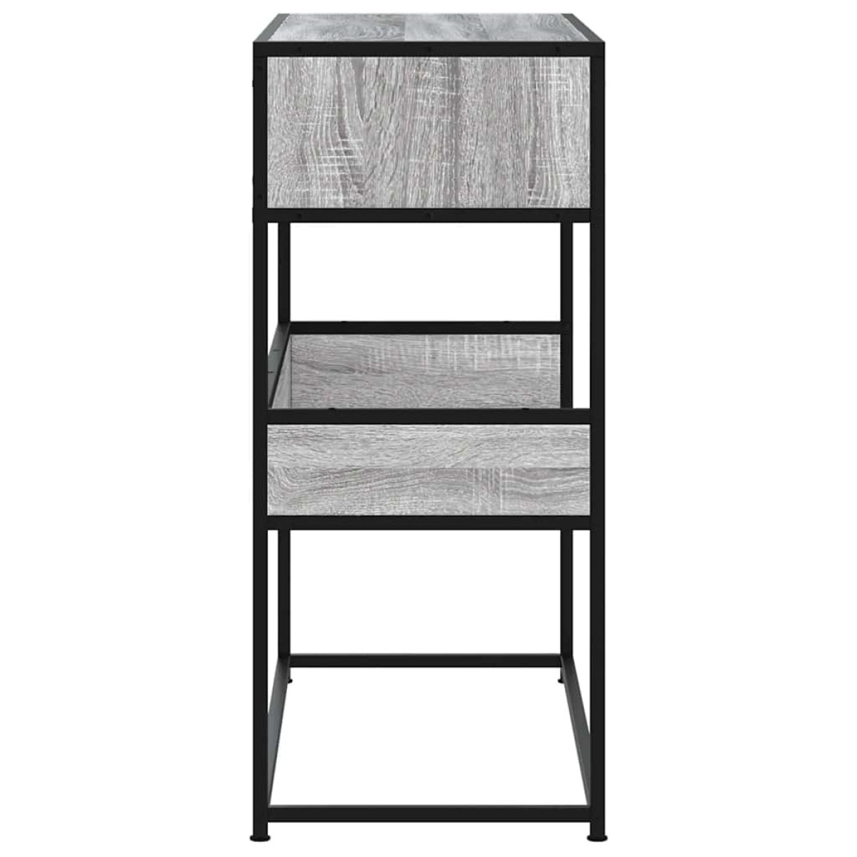 vidaXL Τραπέζι κονσόλας Γκρίζο Σονόμα 90x35x80 cm Ξύλινη κατασκευή