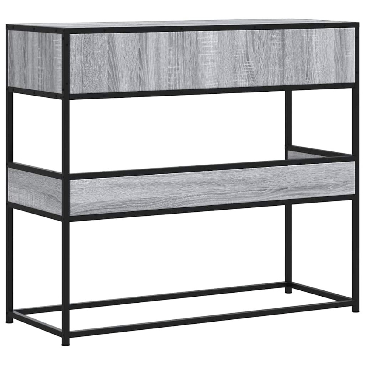 vidaXL Τραπέζι κονσόλας Γκρίζο Σονόμα 90x35x80 cm Ξύλινη κατασκευή