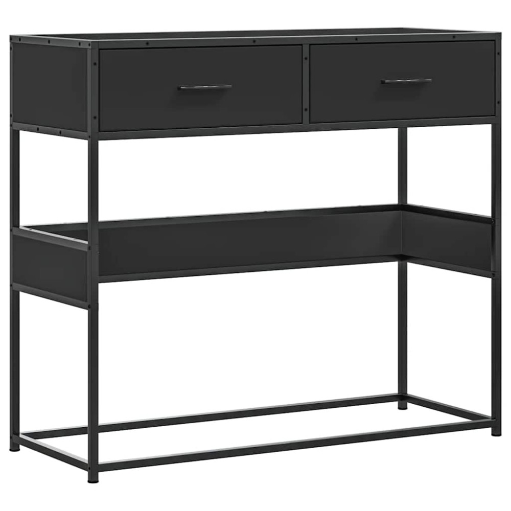 vidaXL Τραπέζι Κονσόλα Μαύρο 90x35x80 εκ. Επεξεργασμένο Ξύλο
