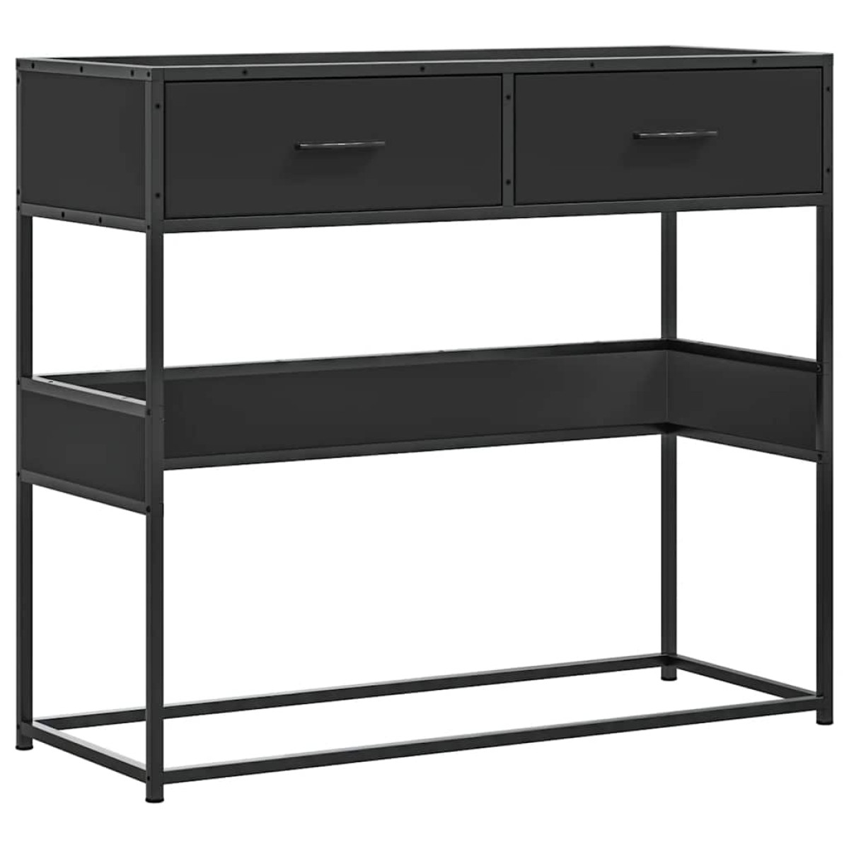 vidaXL Τραπέζι Κονσόλα Μαύρο 90x35x80 εκ. Επεξεργασμένο Ξύλο