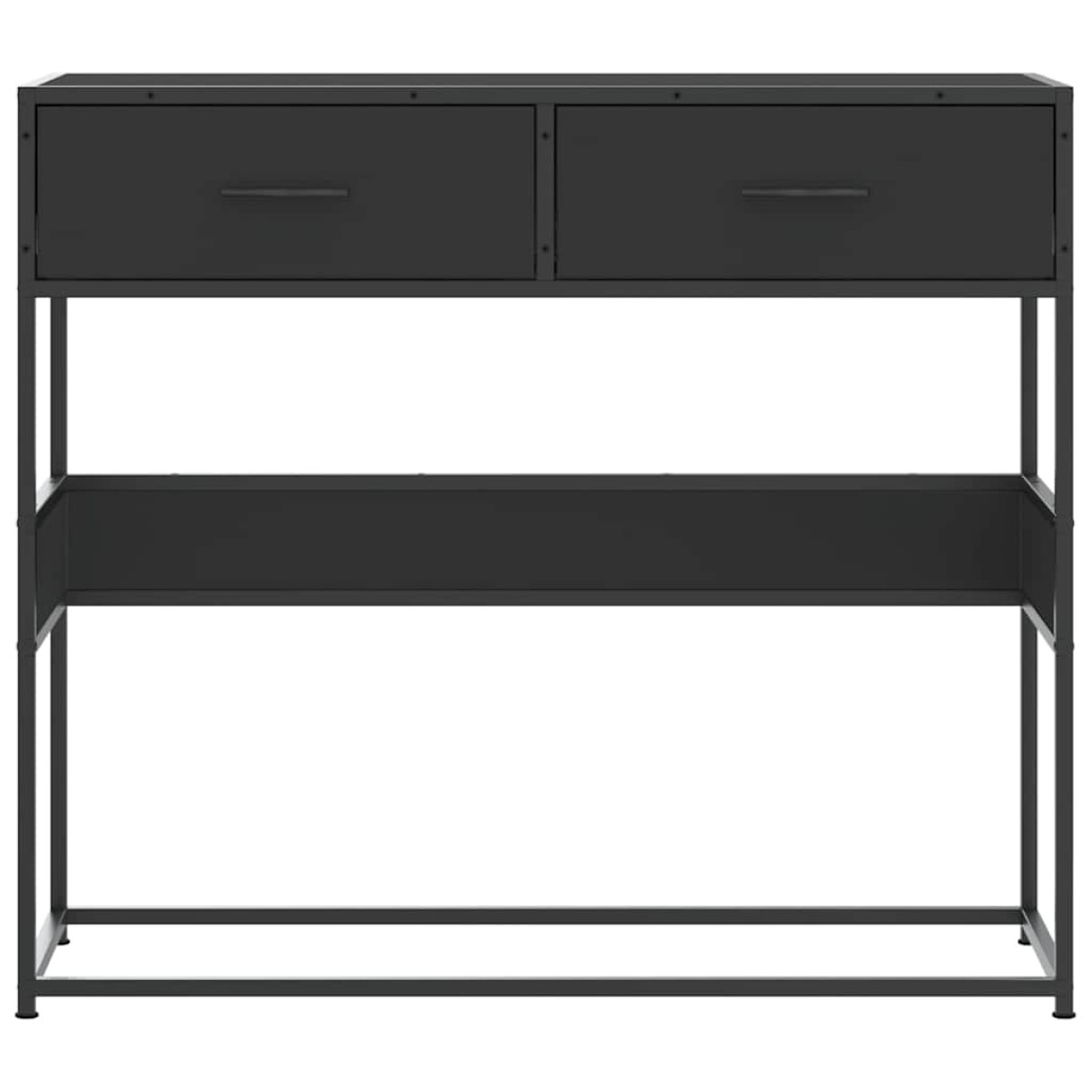 vidaXL Τραπέζι Κονσόλα Μαύρο 90x35x80 εκ. Επεξεργασμένο Ξύλο