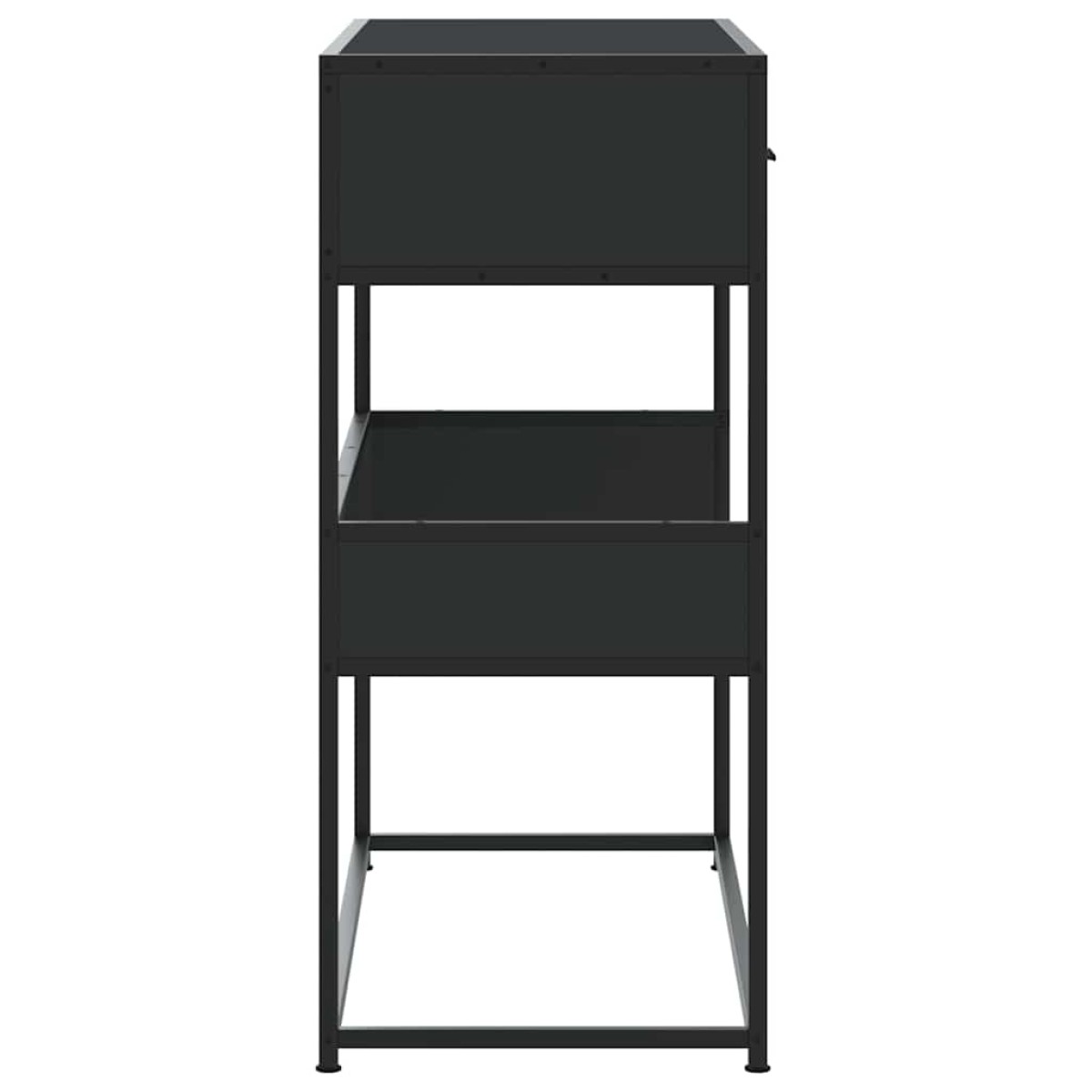 vidaXL Τραπέζι Κονσόλα Μαύρο 90x35x80 εκ. Επεξεργασμένο Ξύλο