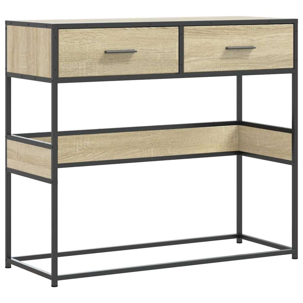 vidaXL Τραπέζι Κονσόλα Sonoma Δρυς 90x35x80 εκ. Επεξεργασμένο Ξύλο