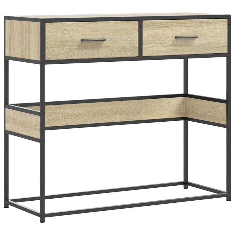 vidaXL Τραπέζι Κονσόλα Sonoma Δρυς 90x35x80 εκ. Επεξεργασμένο Ξύλο