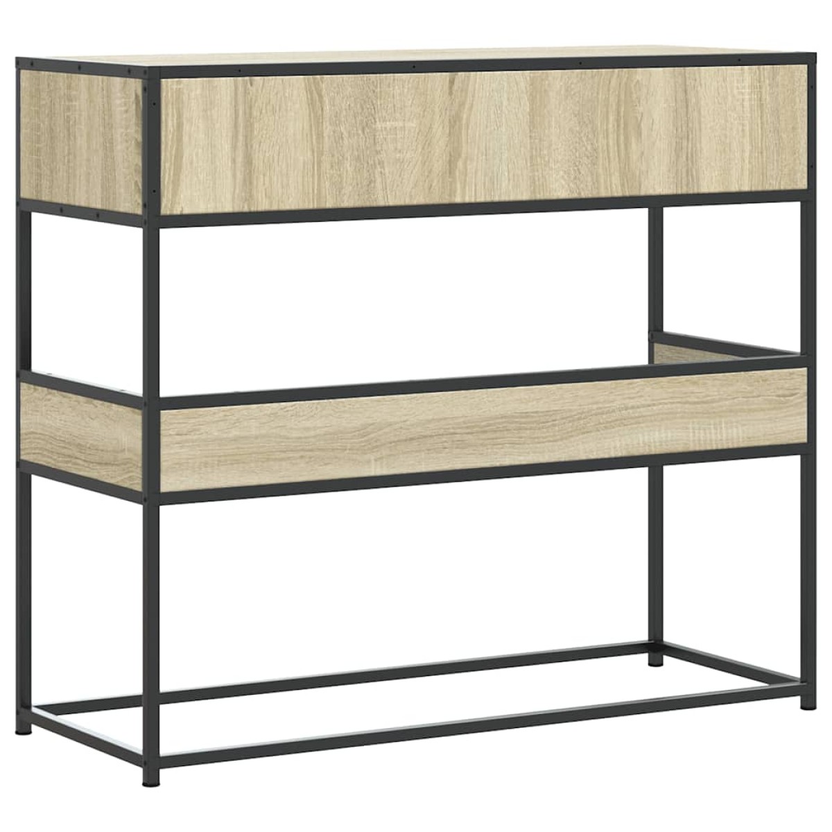 vidaXL Τραπέζι Κονσόλα Sonoma Δρυς 90x35x80 εκ. Επεξεργασμένο Ξύλο