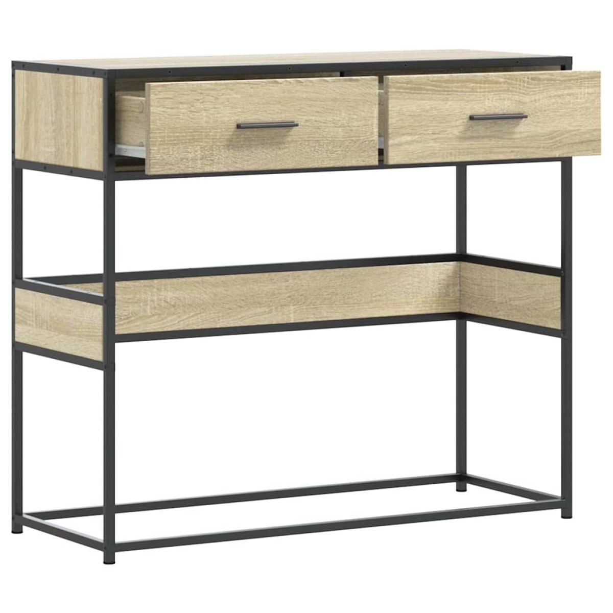 vidaXL Τραπέζι Κονσόλα Sonoma Δρυς 90x35x80 εκ. Επεξεργασμένο Ξύλο