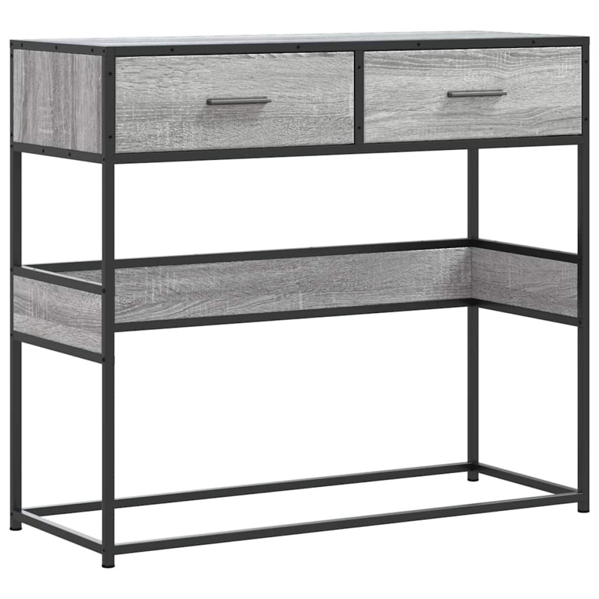 vidaXL Τραπέζι κονσόλας Γκρίζο Σονόμα 90x35x80 cm Ξύλινη κατασκευή