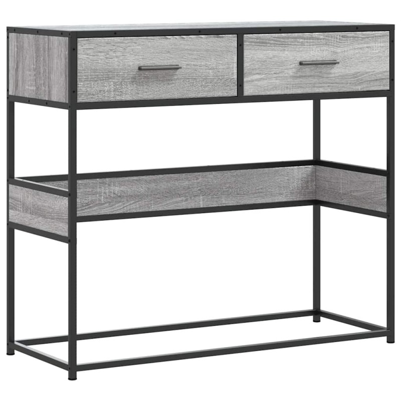 vidaXL Τραπέζι κονσόλας Γκρίζο Σονόμα 90x35x80 cm Ξύλινη κατασκευή