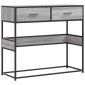 vidaXL Τραπέζι κονσόλας Γκρίζο Σονόμα 90x35x80 cm Ξύλινη κατασκευή