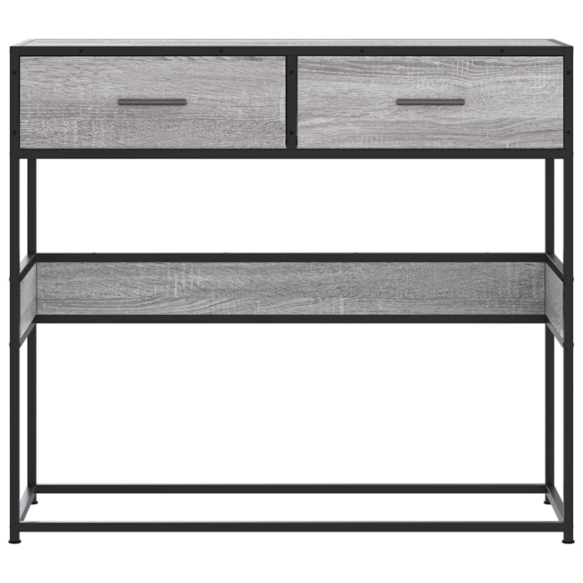 vidaXL Τραπέζι κονσόλας Γκρίζο Σονόμα 90x35x80 cm Ξύλινη κατασκευή
