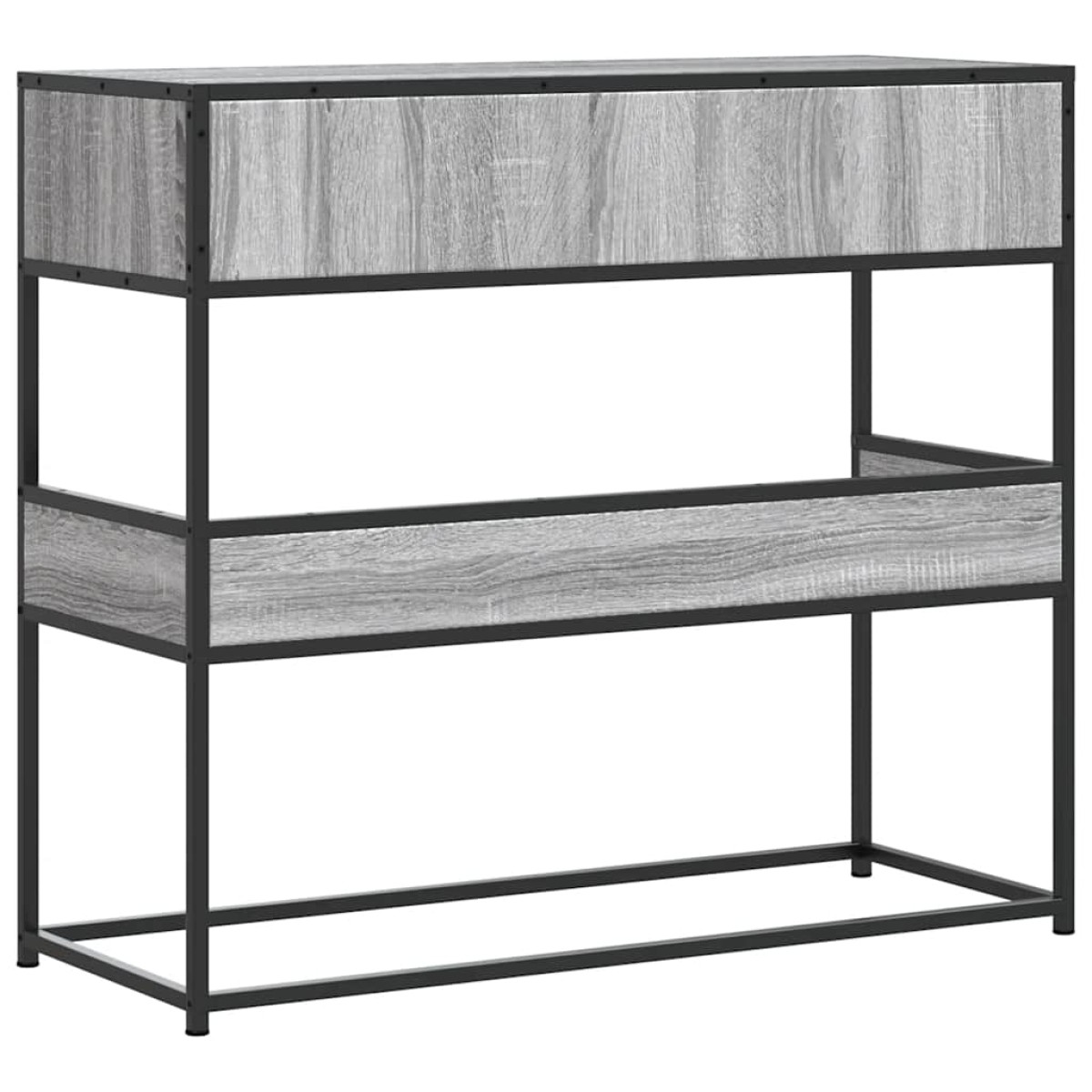 vidaXL Τραπέζι κονσόλας Γκρίζο Σονόμα 90x35x80 cm Ξύλινη κατασκευή