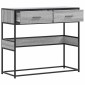 vidaXL Τραπέζι κονσόλας Γκρίζο Σονόμα 90x35x80 cm Ξύλινη κατασκευή