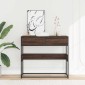 vidaXL Τραπέζι Κονσόλα Καφέ Δρυς 90x35x80 εκ. Επεξεργασμένο Ξύλο
