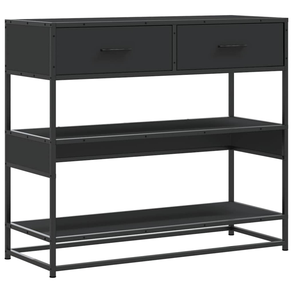 vidaXL Τραπέζι Κονσόλα Μαύρο 90x35x80 εκ. Επεξεργασμένο Ξύλο