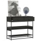 vidaXL Τραπέζι Κονσόλα Μαύρο 90x35x80 εκ. Επεξεργασμένο Ξύλο