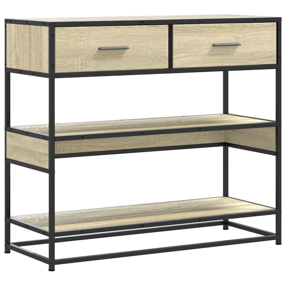 vidaXL Τραπέζι Κονσόλα Sonoma Δρυς 90x35x80 εκ. Επεξεργασμένο Ξύλο