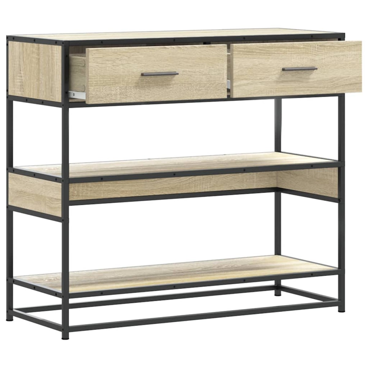 vidaXL Τραπέζι Κονσόλα Sonoma Δρυς 90x35x80 εκ. Επεξεργασμένο Ξύλο
