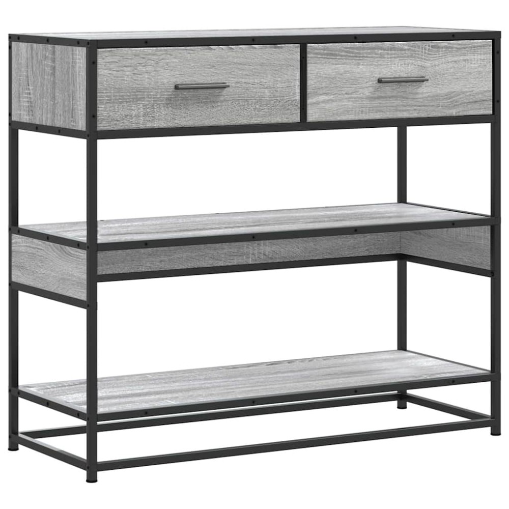 vidaXL Τραπέζι κονσόλας Γκρίζο Σονόμα 90x35x80 cm Ξύλινη κατασκευή